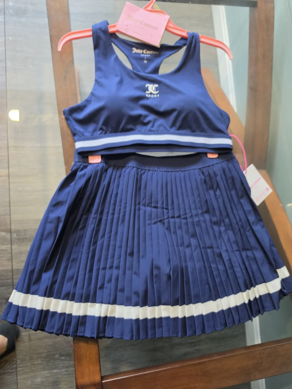 Juicy Couture Navy & White Two-Piece Sport Tennis Set